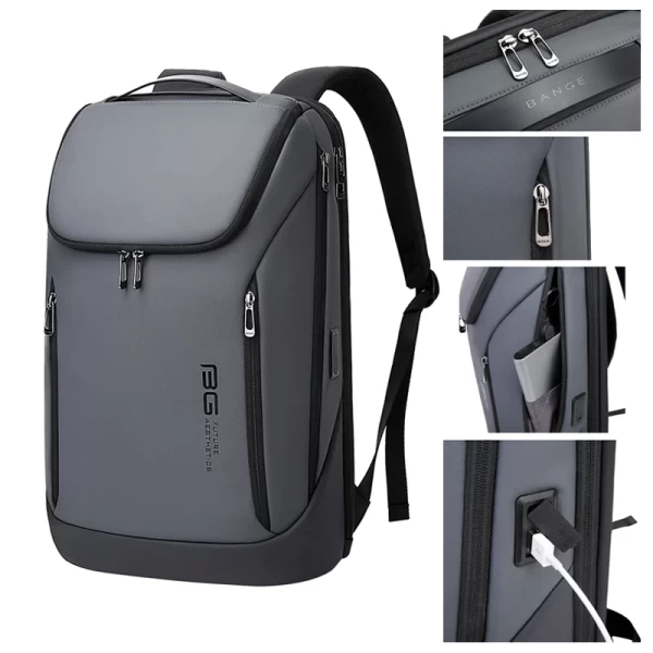 Bange BG-2517 Men Business Backpack with USB Port (Black& Gray ...